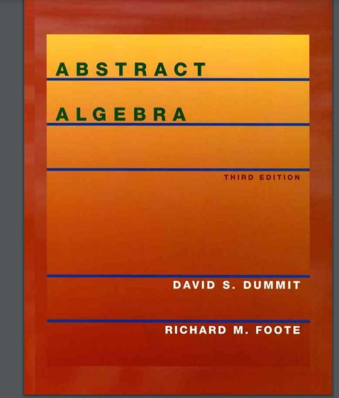 Abstract Algebra David S. Dummit